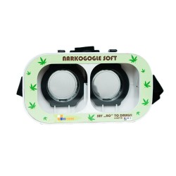 Educational and preventive goggles to raise awareness of the impact of soft drug intoxication on sight. Adjustable lens spacing 
