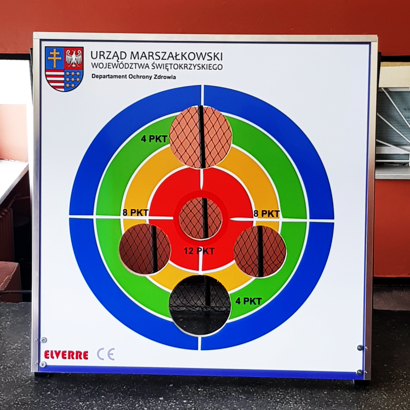 Get ready for hours of fun and competition with our skill board - Target throw. Made of durable beech wood, this 1m x 1m board o